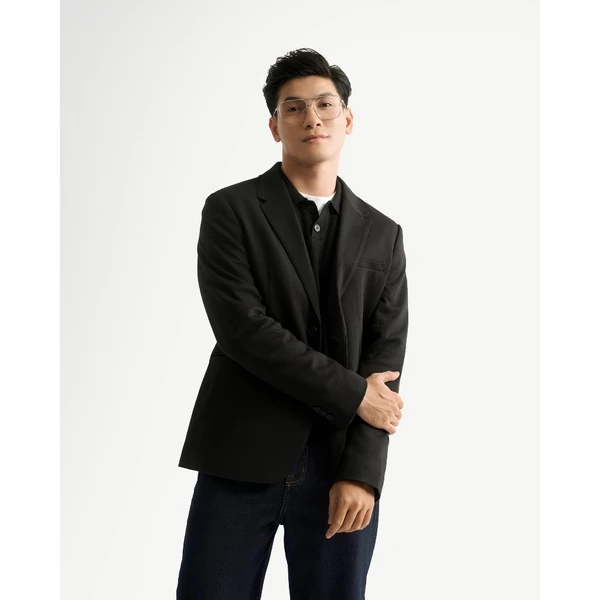 Áo Blazer Knit Dệt Jacquard May Chỉ Đột Cổ Áo Form Fitted - Routine 10F24VES010