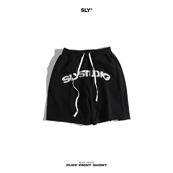 Quần Short Nỉ Chân Cua SLY Starburst màu Đen