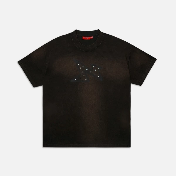 Áo thun NEEDS OF WISDOM Shadow Pigment Washed Tee - Brown - Local Brand Chính Hãng