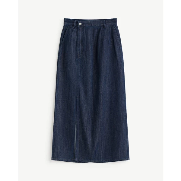 Chân Váy Denim Nữ Xẻ Lệch Form Straight - Routine 10S25DSKW004