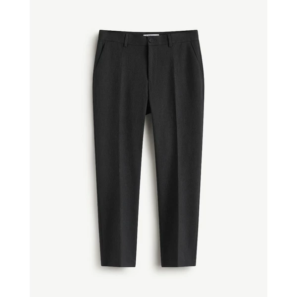 Quần Tây Dài Nam Nhãn Kim Loại Form Slim Cropped - Routine 10F25PFO022