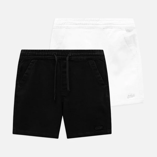  Quần Short Nam Relaxed Black White Passion, Chất Vải Jean Cotton Thoải Mái,QS0113, SOME HOW STORE