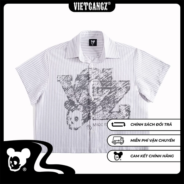 [Chính Hãng] Lost In Cubicle Shirt Vietgangz - Form Boxy - Hình In Lụa Thủ Công Tỉ Mỉ