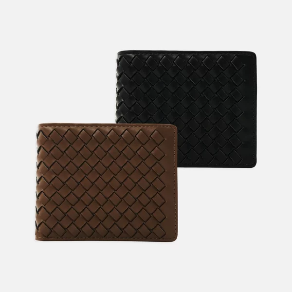 Ví Nam, Intrecciato Bifold, Chất Da PU Cao Cấp, VI0002, SOME HOW STORE