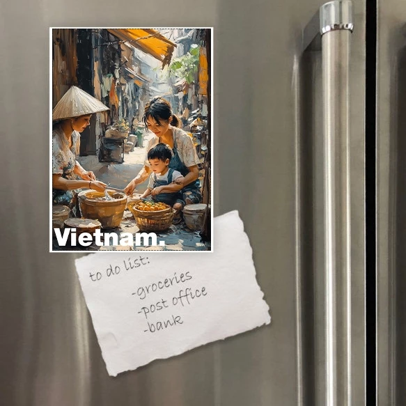 Nam Châm Hít Tủ Lạnh in hình du lịch Vietnam 7