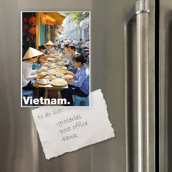 Nam Châm Hít Tủ Lạnh in hình du lịch Vietnam 13
