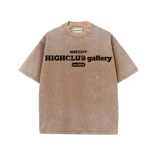 Áo thun GALLERY WASH TEE cổ tròn form boxy HIGHCLUB - UNISEX