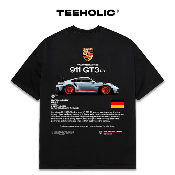Áo Thun Nam Nữ TEEHOLIC Cotton Cao Cấp Xe Hơi Porsche 911 Gt3 - THSI110