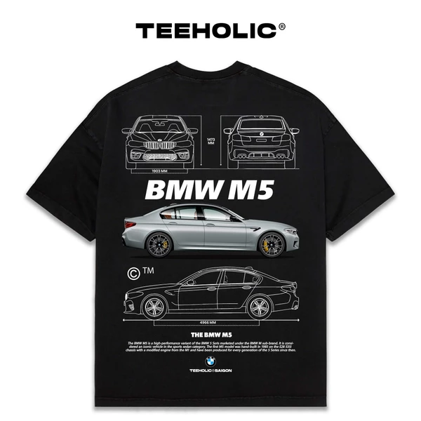 Áo Thun Nam Nữ TEEHOLIC Cotton Cao Cấp Xe Hơi BMW M5 Phong Cách Retro Y2K - THSI09