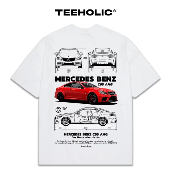 Áo Thun Nam Nữ TEEHOLIC Cotton Cao Cấp Xe Hơi Mercedes Phong Cách Retro Y2K - THSI105