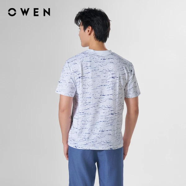 Owen - Áo T-shirt Relax Fit TSN253679 màu Trắng chất liệu COTTON MODAL