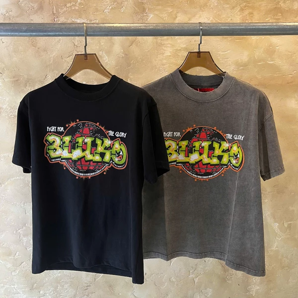 Áo Thun Washed Bluko Global Washed Boxy T-shirt