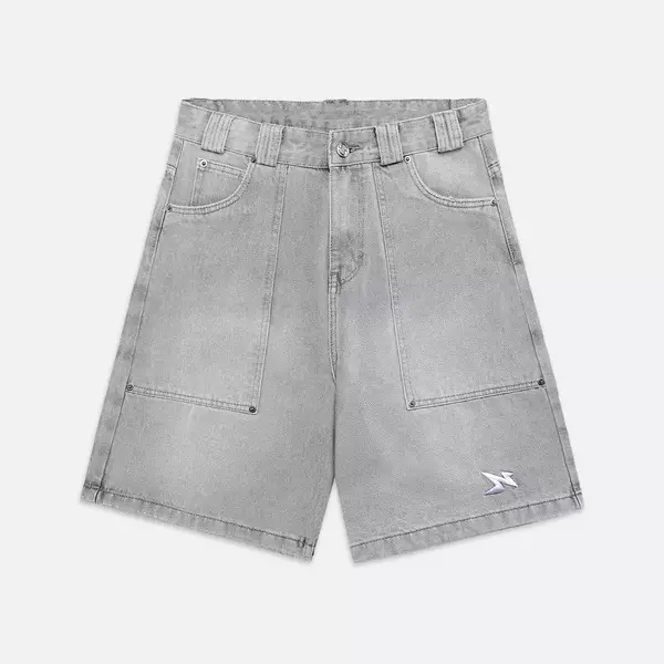 Quần NEEDS OF WISDOM Wide Fit Denim Shorts - Washed Grey - Local Brand Chính Hãng