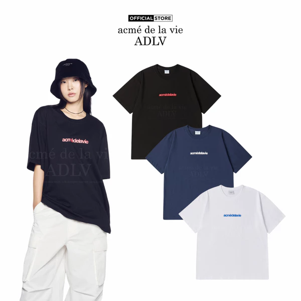 Áo Thun ADLV Connect Logo Basic Dáng Oversized Màu Đen/Xanh Navy/Trắng - Hàng chính hãng