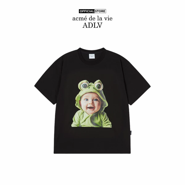 Áo Thun ADLV Baby Face Frog Baby Sleeve Đen (Overseas & Domestic Exclusive) - Hàng chính hãng