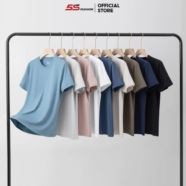 Áo Phông Nam Trơn 5S FASHION Pre-Cotton 9 Màu Thoáng Mát, Thấm Hút, Basic Dễ Mặc 03-ATS25045
