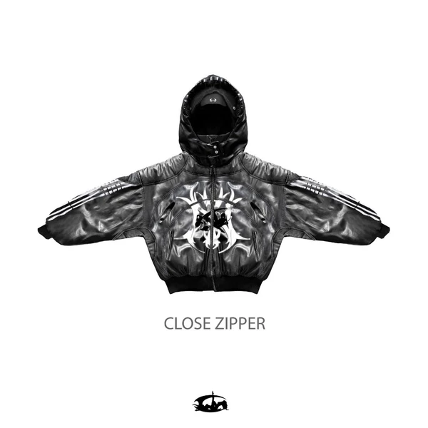 ÁO "BBY TECHBOI" 2 LAYER LEATHER SHELL HOODED JACKET