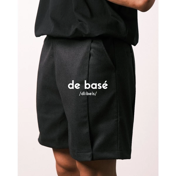 basé SHORT 03 - Quần Short Vải Khóa Sườn Xếp Li Trước Sau - de basé