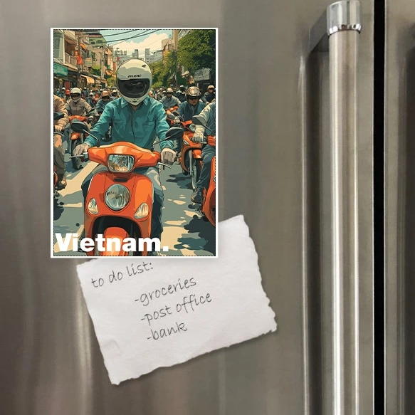Nam châm hít dán tủ lạnh để trang trí in hình Get Shit Done