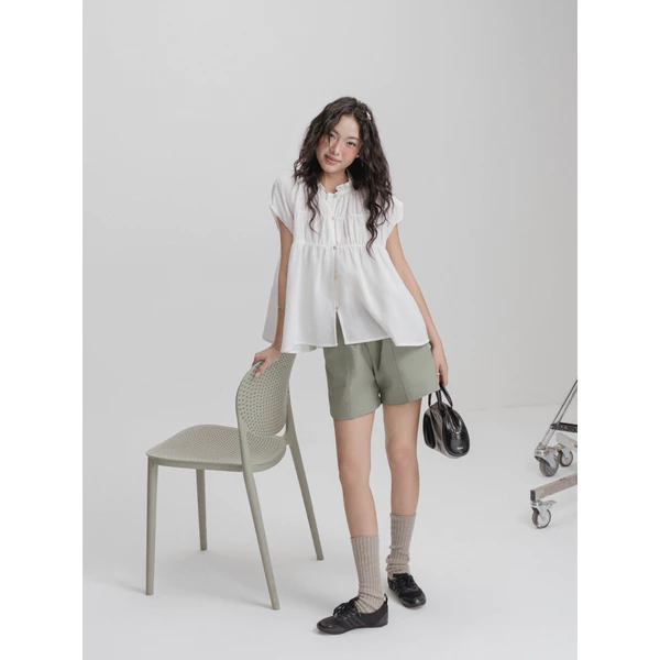 DOB – Áo babydoll cổ tròn tay chờm Harin