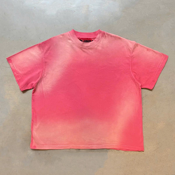 Áo thun Boxy Basic Pink Washed