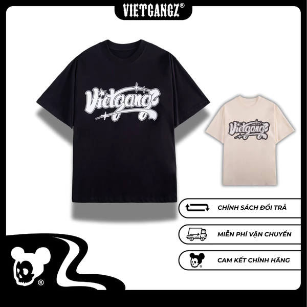 【Chính Hãng】Áo Thun VGZ Everyday “Midnight Script Tee” – Cotton 100% – Form Rộng Unisex Streetwear
