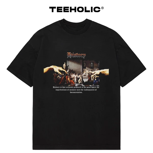 Áo Thun Nam Nữ TEEHOLIC Cotton Cao Cấp Phong Cách Retro Y2K Tranh Gothic THSI45