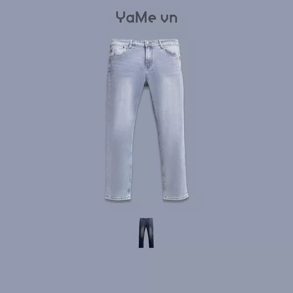 Quần jean mài nhẹ, vải mềm, ống ôm dần, phom ôm vừa F2 - The Original 004 23537 |YaMe|