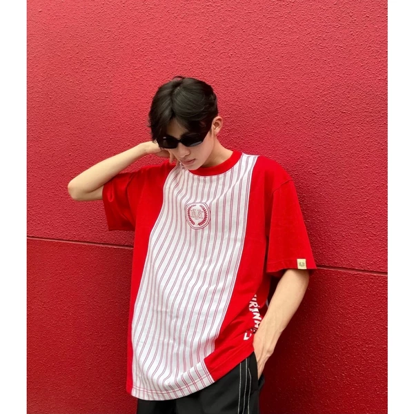 Áo Thun Unisex URBAN MONKEY BaseBall Tee Cotton màu đỏ 320gsm Form Oversize Nam Nữ Local Brand