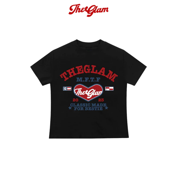 CHÍNH HÃNG - Áo Thun Đen Baby Tee "CLASSIC MADE FOR BESTIE" - TheGlam