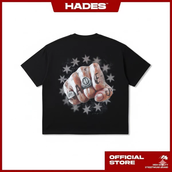 HADES VALOR GRIP BLACK TEE - HADES Brand Chính Hãng 100% Cotton