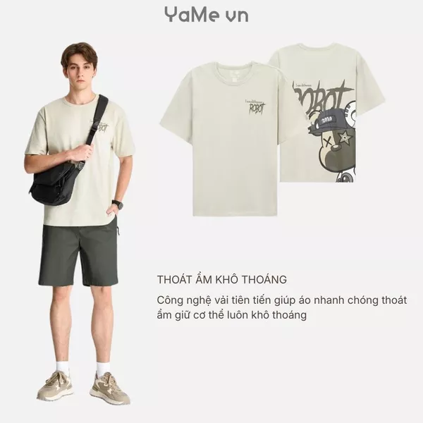 Áo thun in chữ, phom rộng F4 - The No Style 110 23606 |YaMe|