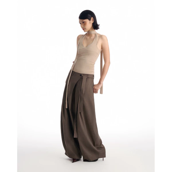 Quần tây xếp li bất đối xứng LOREN PLEAT TROUSER Melancholy