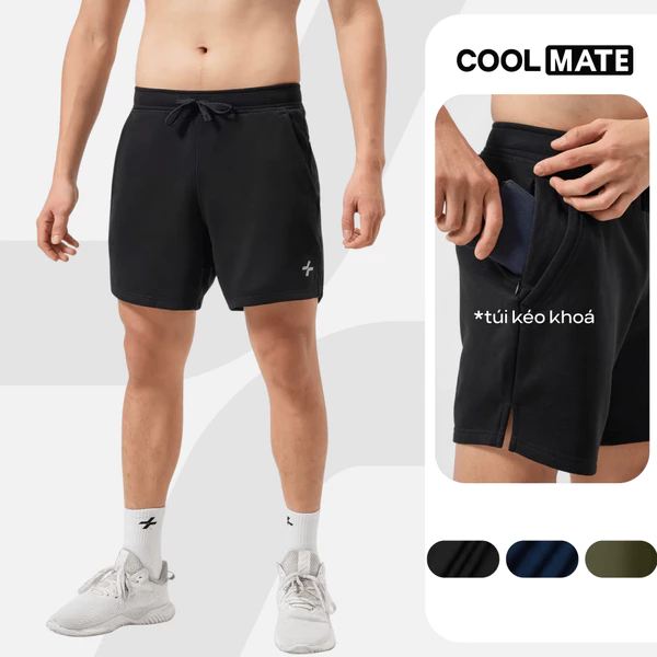 [TẶNG COMBO TẤT ĐƠN 329K]Quần Shorts Gym thể thao Cotton 6 inch II co giãn, thấm hút mồ hôi Coolmate