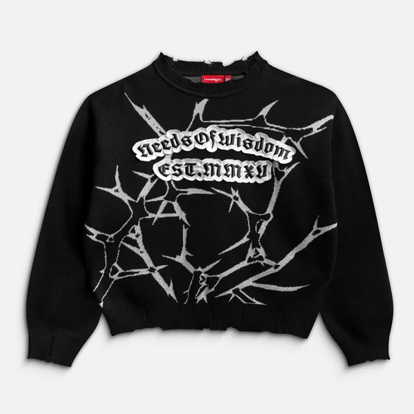 Áo NEEDS OF WISDOM Thorn Knit Sweater - Local Brand Chính Hãng