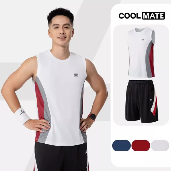 Set đồ thể thao nam Pickleball Áo sát nách Quần Promax Flexline Active thoáng khí Coolmate