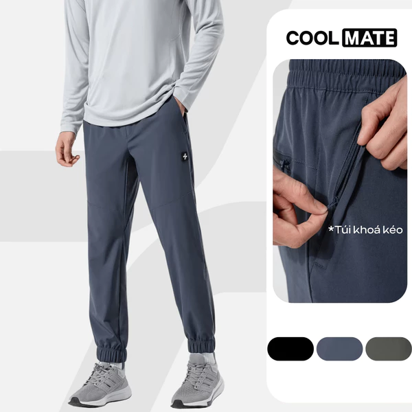 [MUA 2 GIẢM 5%]Quần Jogger nam thể thao Hybrid Woven co giãn tốt, thấm hút, Coolmate