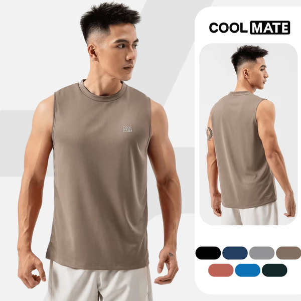 [MUA 2 GIẢM 5%]Áo sát nách Sleeveless tanktop thể thao Active Essentials thấm hút tốt vải thoáng mát Coolmate