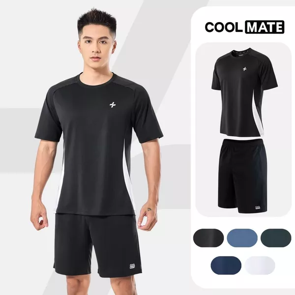 Set thể thao Pickleball Áo thun Promax Sideflow Quần shorts Thoáng khí thấm hút Coolmate
