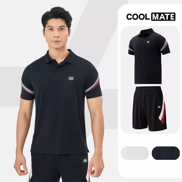 Set đồ thể thao Pickleball Áo Polo Teamwear Promax Sportline short thoáng khí Coolmate