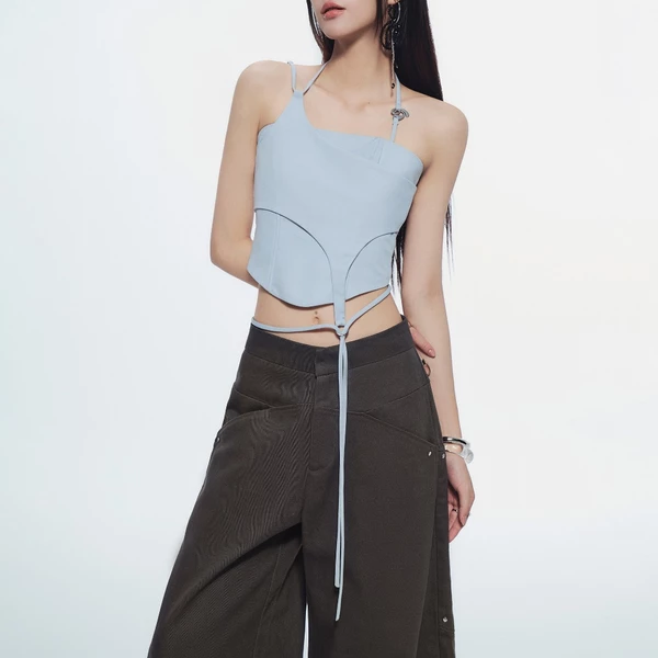 LULLABY HALTER TOP (BLUE) BunnyHill SSTS09