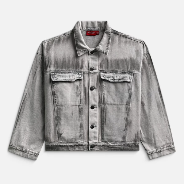Áo NEEDS OF WISDOM Dust Denim Jacket - Washed Grey - Local Brand Chính Hãng