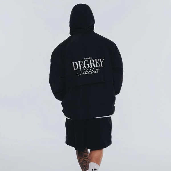 Jacket Degrey Decade Half Zip áo khoác dù có nón hình thêu - JKHALFZIP