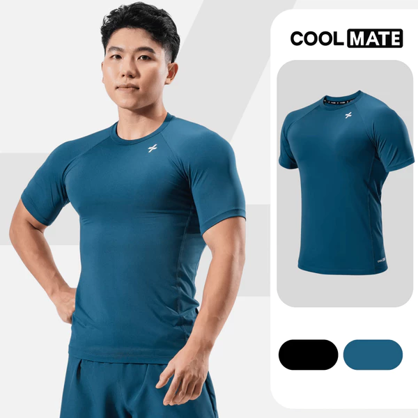 [MUA 3 GIẢM 12%]Áo Thun thể thao nam Gym Power dáng Tights fit thoáng khí co giãn 4 chiều Coolmate