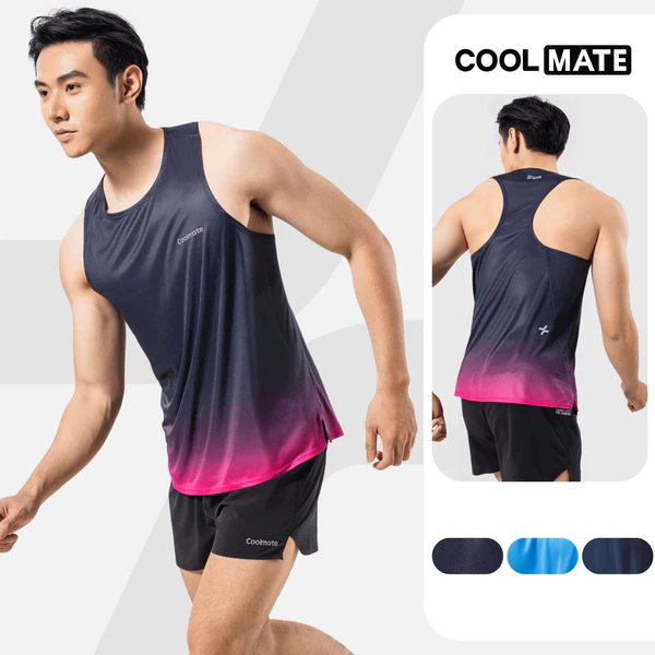 [MUA 2 GIẢM 5%]Áo ba lỗ nam Singlet thể thao chạy bộ Graphic Special thoáng khí Coolmate[OUTLET - Không đổi trả]