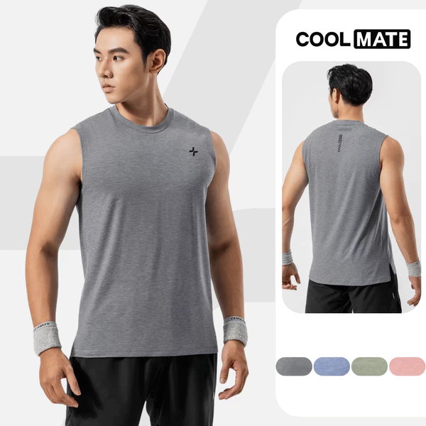 [MUA 2 GIẢM 5%][OUTLET - Không đổi trả]Áo ba lỗ  sát nách Training Comfort thấm hút tốt, co giãn thoải mái Coolmate
