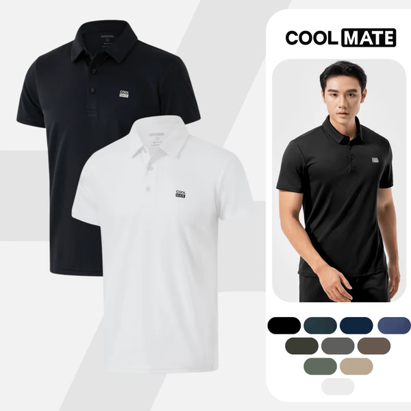 Combo 2 Áo polo nam thể thao Promax-S1, áo Gym, chạy bộ, Pickleball, Tennis thoáng khí Coolmate