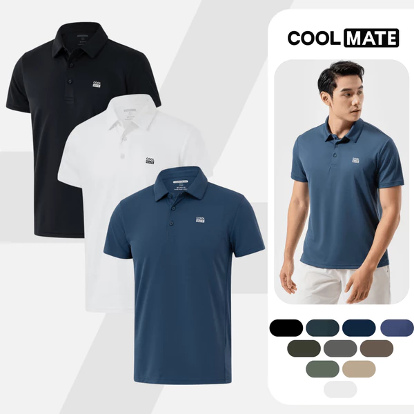 Combo 03 Áo Polo thể thao nam ProMax-S1, Áo đa năng Gym Chạy bộ Pickleball thoáng KHÍ Coolmate