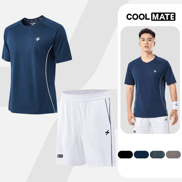 Set bộ đồ thể thao nam Pickleball Áo FlexLine Active và Quần Dinkshot Essentials Coolmate