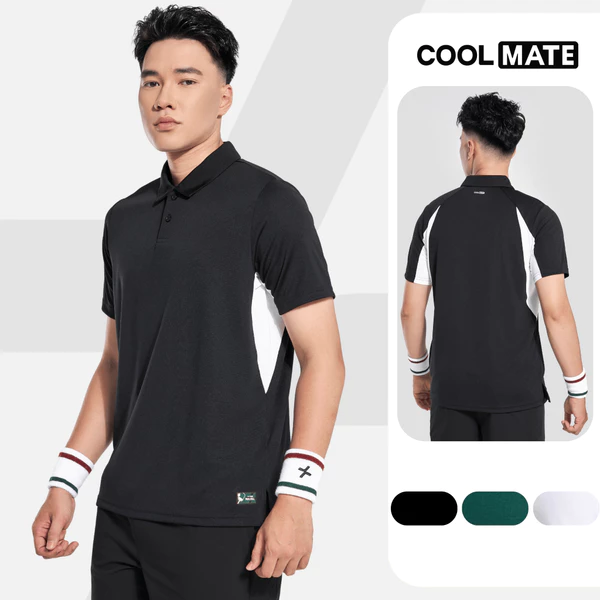 Áo polo thể thao nam Pickleball Baseline Nhanh khô, Thoáng khí, Thấm hút tốt Coolmate